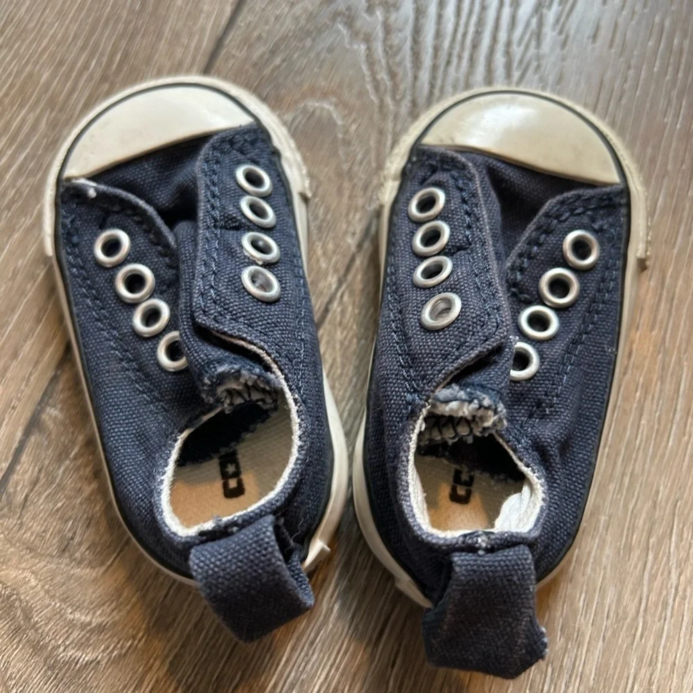 Converse All Stars Slip On Size 2 Infant Toddler Navy Blue